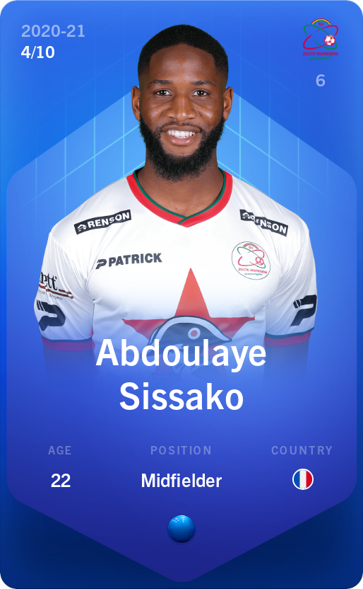 Sorare - Sorare Official - Abdoulaye Sissako 2020-21 • Super Rare 4/10 - NFT # 43362071848385511969320077983650879769588838092664925203319529423611382547499