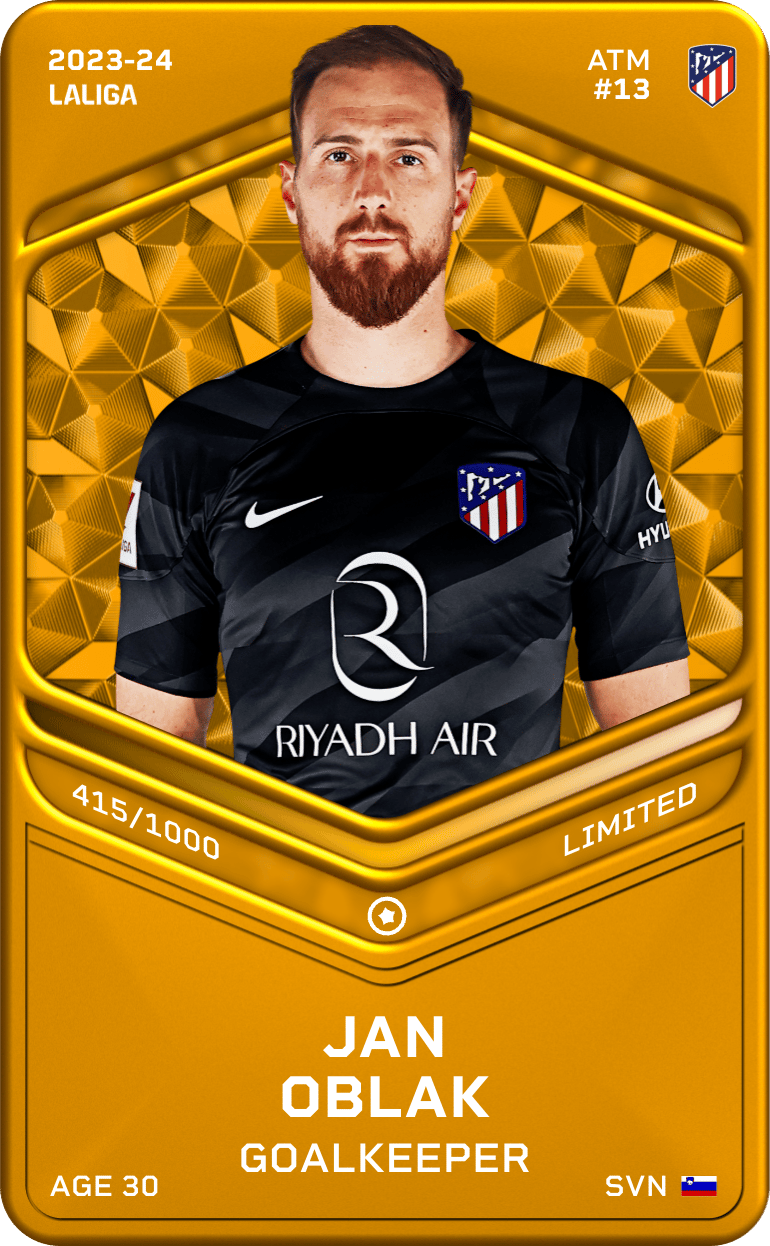 Jan Oblak 2023-24 • Limited 415/1000