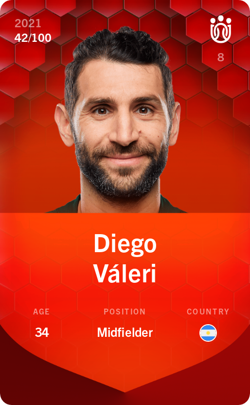 Sorare - Sorare Official - Diego Váleri 2021-22 • Rare 42/100 - NFT # 4054029629939255012498729867744888676294186541172845722605119019337994608805
