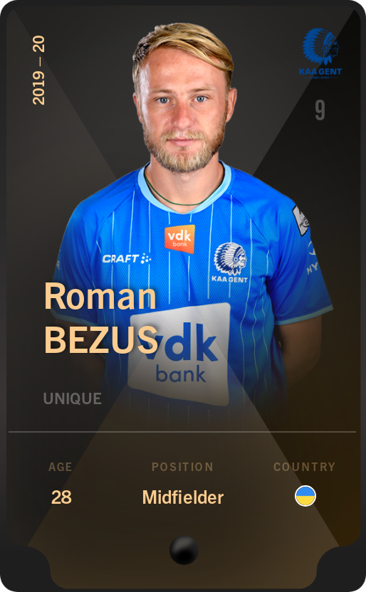 Sorare - Sorare Official - Roman Bezus 2019-20 • Unique - NFT # 77268839082037681929772923563609212369522629682924502865679158899731563503641