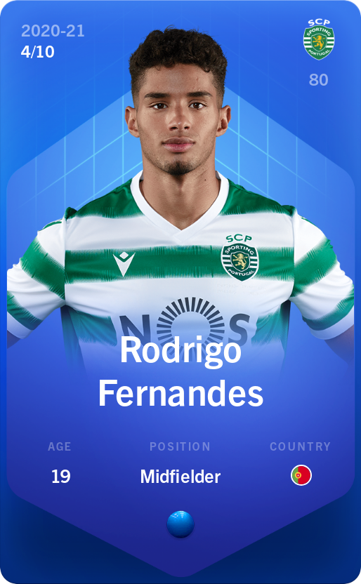 Sorare - Sorare Official - Rodrigo Fernandes 2020-21 • Super Rare 4/10 - NFT # 81977411901001595400802689544271229373597300944661369433291344719884942218595