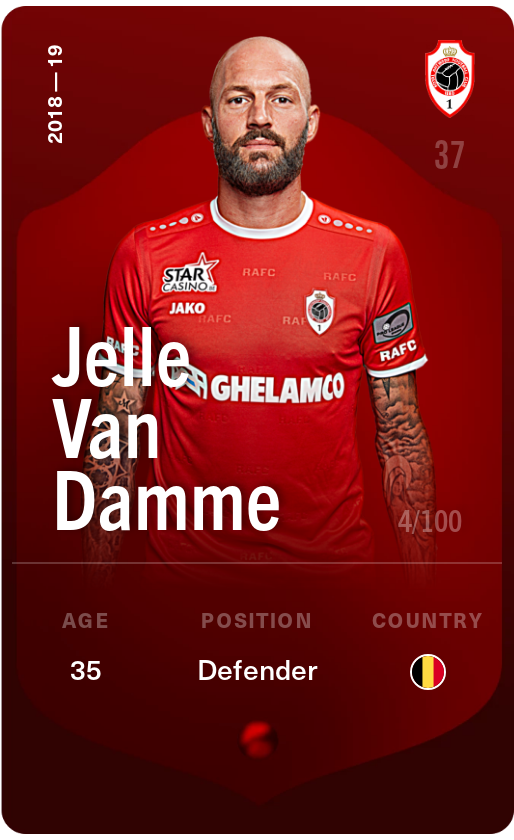 Sorare - Sorare Official - Jelle Van Damme 2018-19 • Rare 4/100 - NFT # 64153980450190753952109227407039283009041664666945899687856743700957151500360
