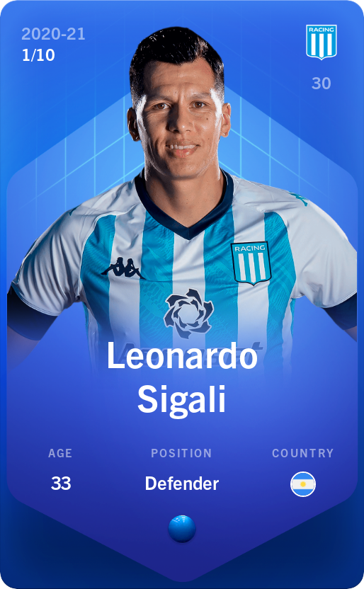 Sorare - Sorare Official - Leonardo Sigali 2020-21 • Super Rare 1/10 - NFT # 44183034265244486162360195601698994713602980087548686325577318605843094206847