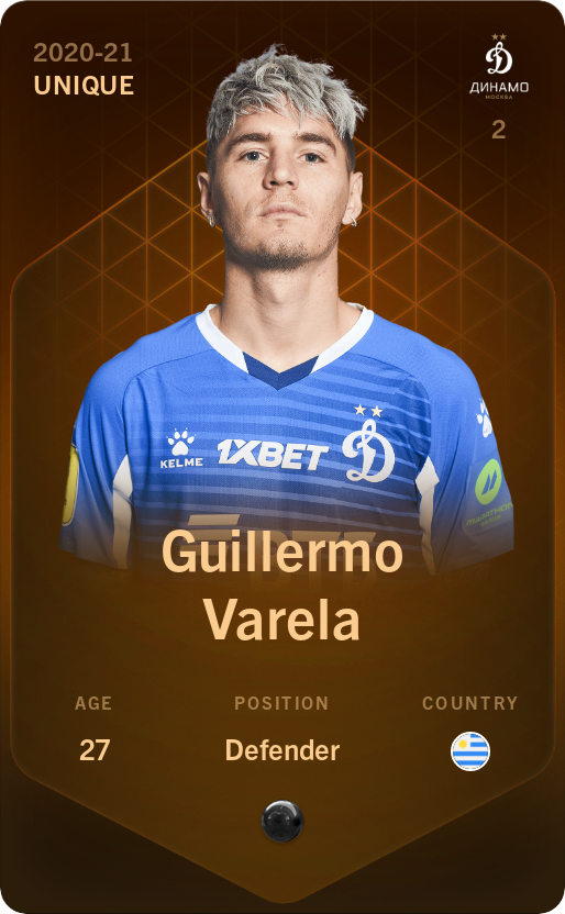Sorare - Sorare Official - Guillermo Varela 2020-21 • Unique - NFT # 56364627597046463737614960293852082604845479739113637313848718071322604054894