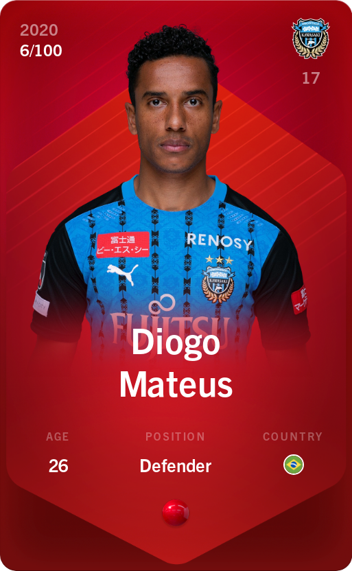 Sorare - Sorare Official - Diogo Mateus 2020-21 • Rare 6/100 - NFT # 70284476831279889427612432262947716401879871086133020257197353505024122828601