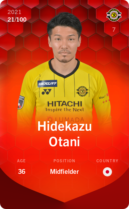 Sorare - Sorare Official - Hidekazu Otani 2021-22 • Rare 21/100 - NFT # 28462490405731452751577503982159376310006944815956487654347060524121359308919