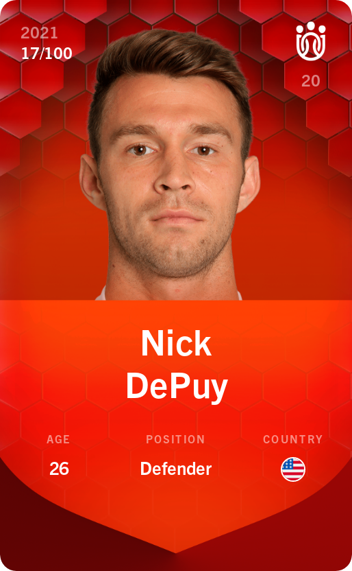 Sorare - Sorare Official - Nick DePuy 2021-22 • Rare 17/100 - NFT # 5441991872390914921800140485716019422074448969014497294003991303375785027152