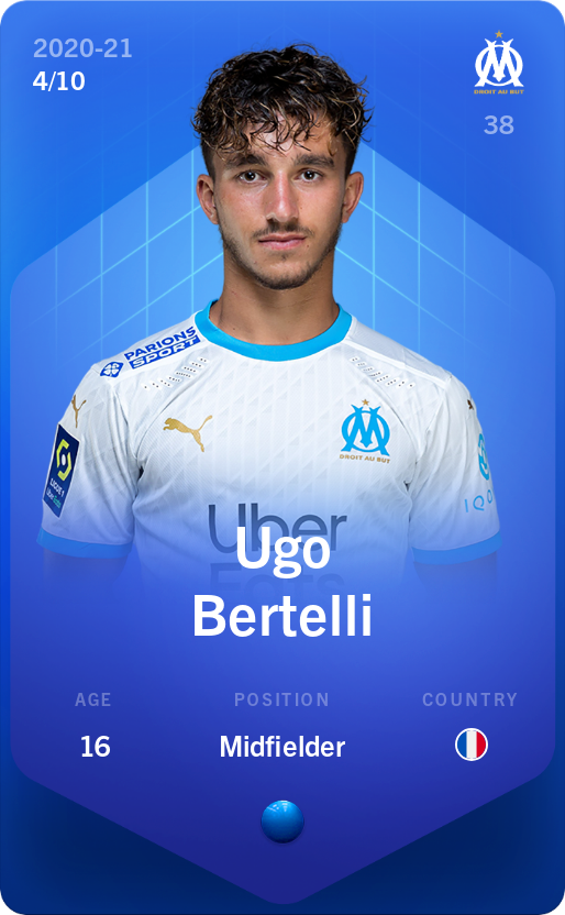 Sorare - Sorare Official - Ugo Bertelli 2020-21 • Super Rare 4/10 - NFT # 69587377622706895651578693220072671593623610041367244993211002109461897157613