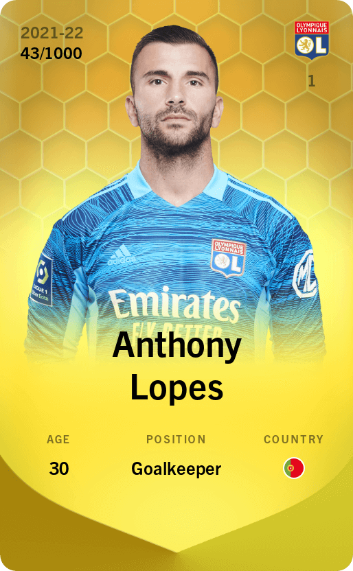 Anthony Lopes 2021-22 • Limited 43/1000