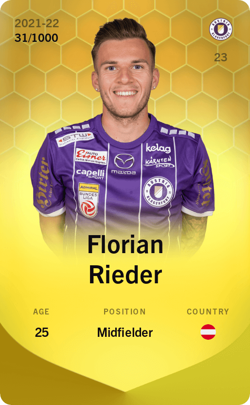 Florian Rieder 2021-22 • Limited 31/1000