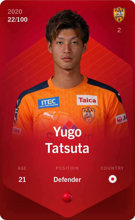 Sorare - Sorare Official - Yugo Tatsuta 2020-21 • Rare 22/100 - NFT # 111798816462447537119635183711116730591922477088536672321392330771551526060543