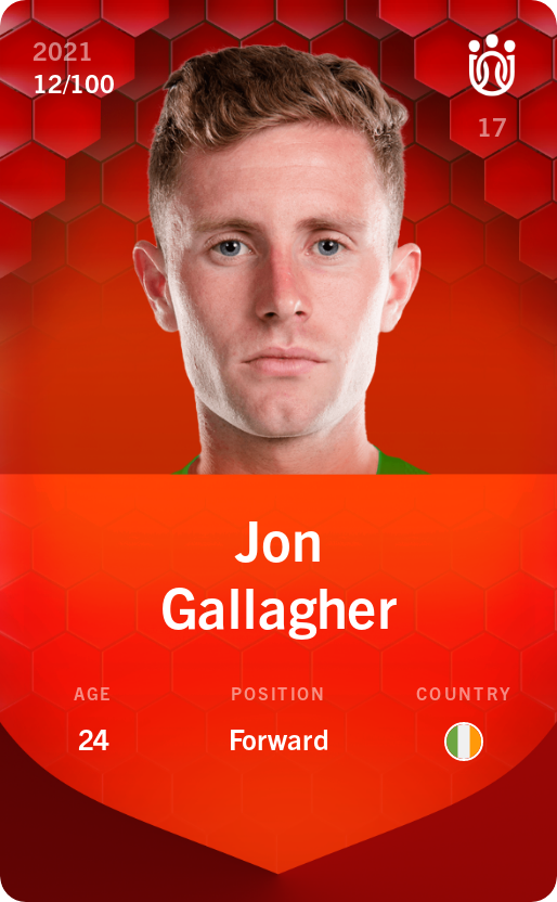 Sorare - Sorare Official - Jon Gallagher 2021-22 • Rare 12/100 - NFT # 8545373067630300184916337787157920036866061873945546347629320252443205613345