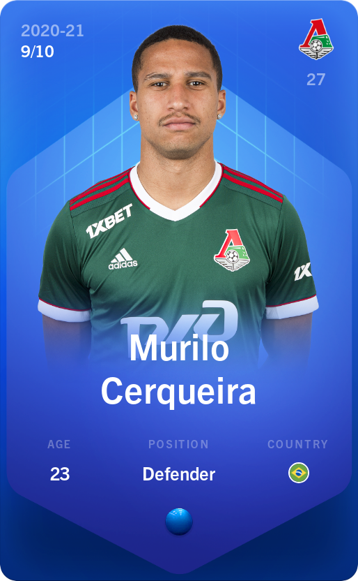 Sorare - Sorare Official - Murilo Cerqueira 2020-21 • Super Rare 9/10 - NFT # 86985910343689816081256735512458127366293718378685425083341955418266863068875