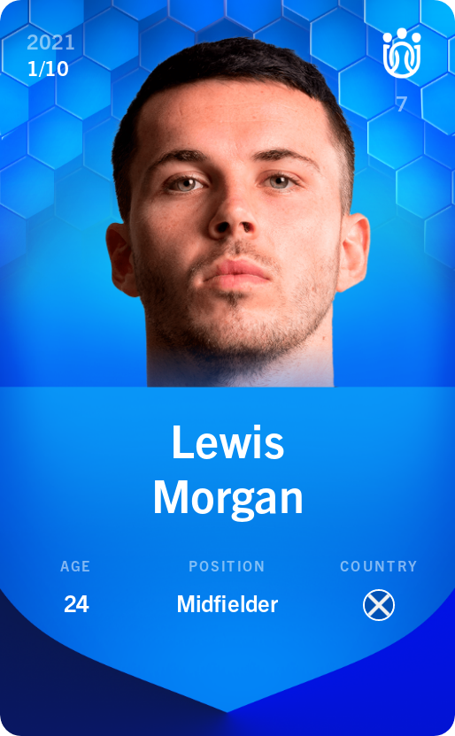 Sorare - Sorare Official - Lewis Morgan 2021-22 • Super Rare 1/10 - NFT # 22425094582903694943384468433057496406269211229391227287509073109518584440110