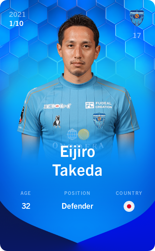 Sorare - Sorare Official - Eijiro Takeda 2021-22 • Super Rare 1/10 - NFT # 49205210956016533372146486631290328080245553647761159998230186653763792273466