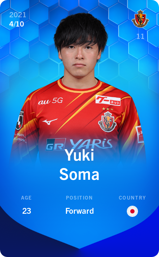 Sorare - Sorare Official - Yuki Soma 2021-22 • Super Rare 4/10 - NFT # 36130055262687198644014834719085014808250294137897081081878450776955757287540