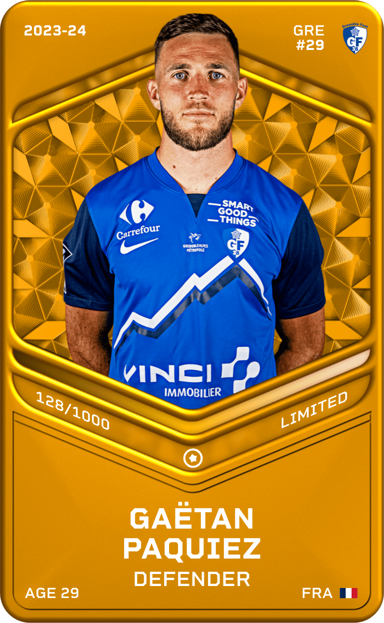 Gaëtan Paquiez 2023-24 • Limited 128/1000