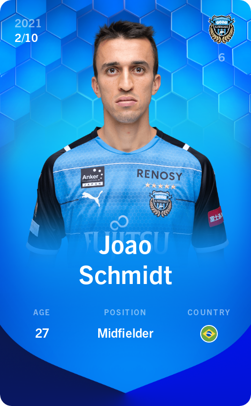 Sorare - Sorare Official - Joao Schmidt 2021-22 • Super Rare 2/10 - NFT # 40126025149472479155286616789304632810690297287156551276919608459244327112918