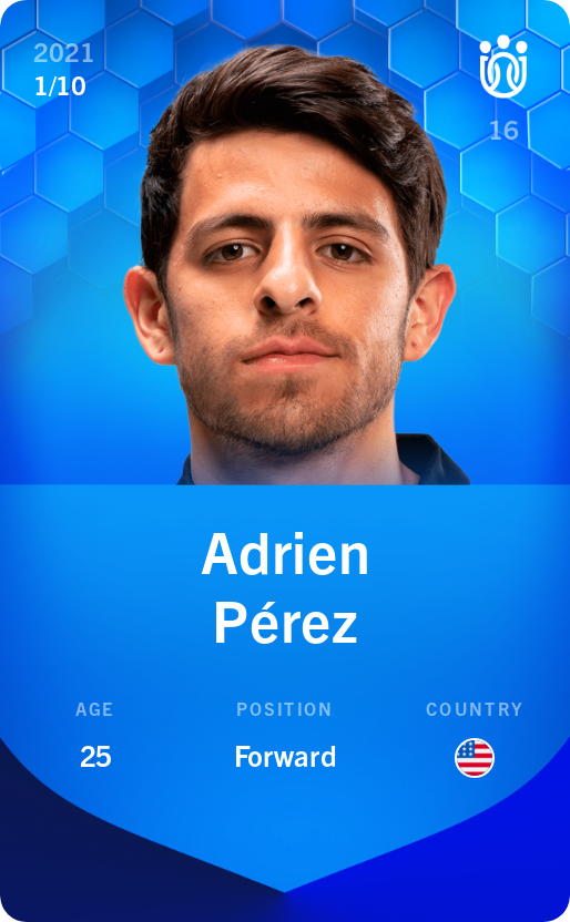 Sorare - Sorare Official - Adrien Pérez 2021-22 • Super Rare 1/10 - NFT # 2625009876934169269905039606988557682814157215121871605912372923476783547789
