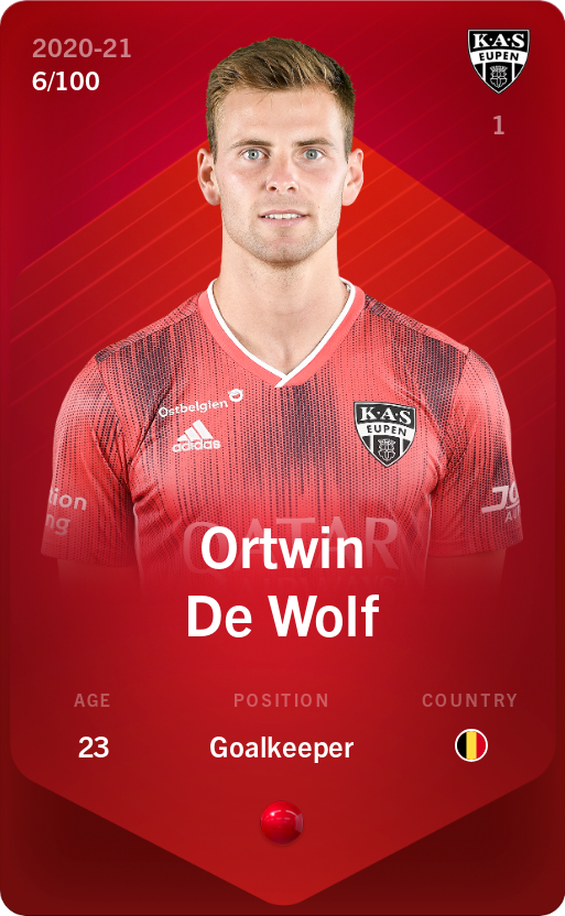 Sorare - Sorare Official - Ortwin De Wolf 2020-21 • Rare 6/100 - NFT # 1083759759637753200199892976538829477206307684026996271582049664500741918535