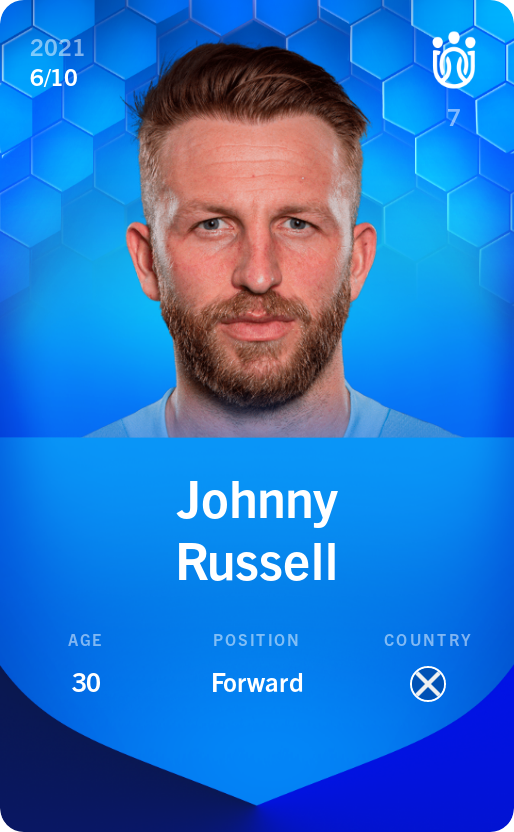 Sorare - Sorare Official - Johnny Russell 2021-22 • Super Rare 6/10 - NFT # 7647431372340850562803709996168883218863768860612697117604285109081934804591