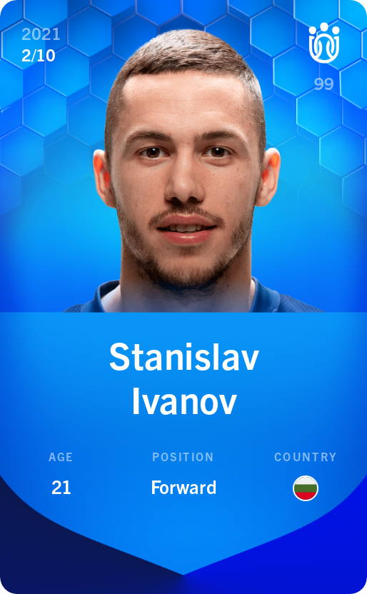 Sorare - Sorare Official - Stanislav Ivanov 2021-22 • Super Rare 2/10 - NFT # 101736830569746604268569206053737915010386036583806584234660961972825303069654