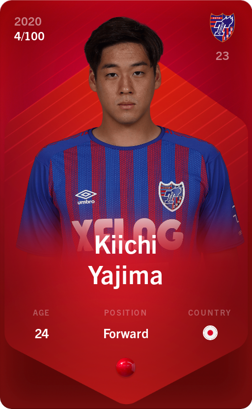 Sorare - Sorare Official - Kiichi Yajima 2020-21 • Rare 4/100 - NFT # 6480128293482340640865214670664522141931800404425386098339044080096381796543