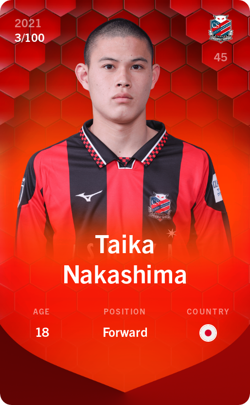 Sorare - Sorare Official - Taika Nakashima 2021-22 • Rare 3/100 - NFT # 94950123598625764893443600948108087032077419063112197091895434328985597948276