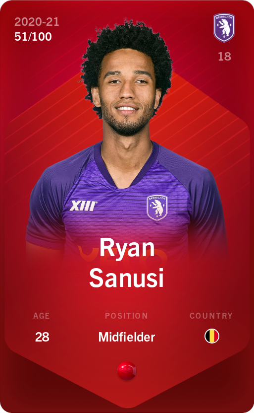 Sorare - Sorare Official - Ryan Sanusi 2020-21 • Rare 51/100 - NFT # 99525003128108526668335542951947784116180704275987565210407885768245977267436