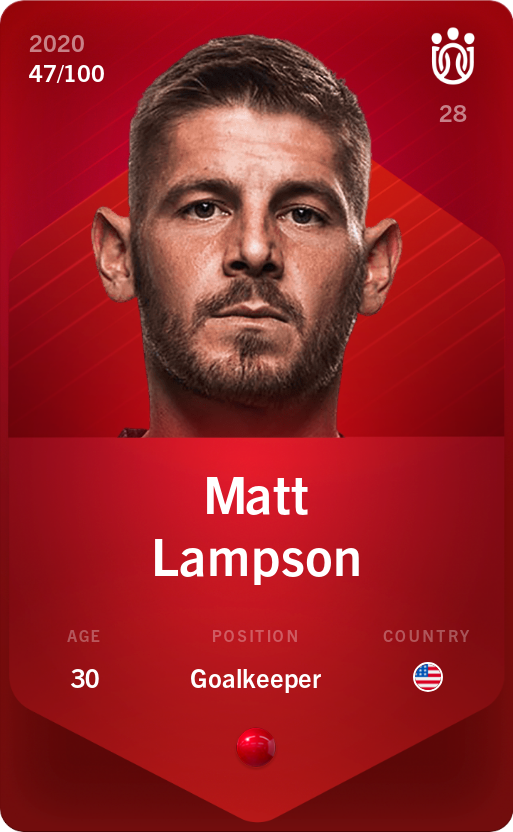 Sorare - Sorare Official - Matt Lampson 2020-21 • Rare 47/100 - NFT # 12375812403247357173472009110886061648796588859432759128783077982698363451273