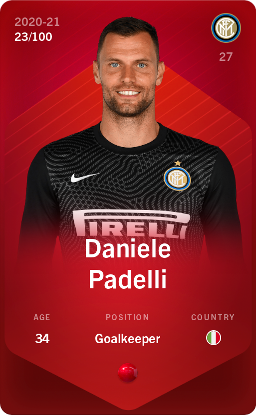 Sorare - Sorare Official - Daniele Padelli 2020-21 • Rare 23/100 - NFT # 72426059211421388182819131932929123765492780705062175704500780299759375539459
