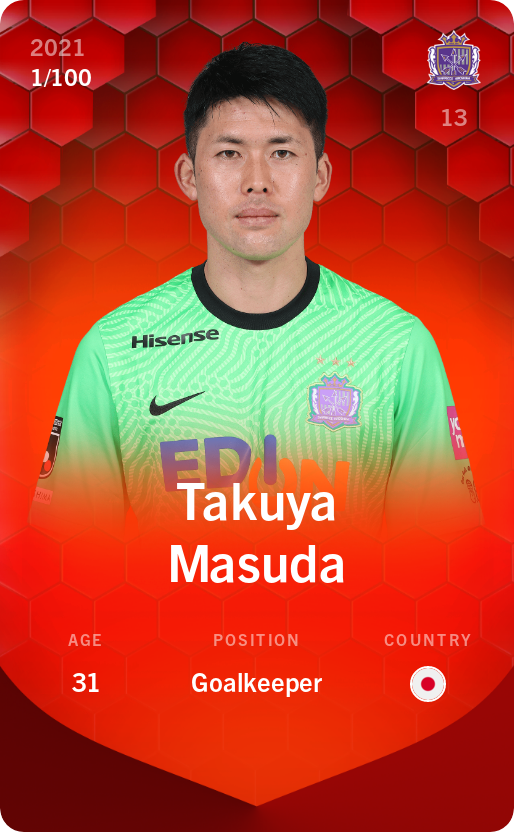 Sorare - Sorare Official - Takuya Masuda 2021-22 • Rare 1/100 - NFT # 25874062774076508713734960444654444382888161625167941082833850720298636817038