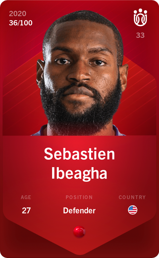 Sorare - Sorare Official - Sebastien Ibeagha 2020-21 • Rare 36/100 - NFT # 64103710716078274539407096459090219993632469975240905903155614827707111966316