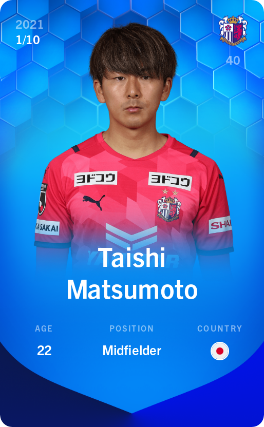 Sorare - Sorare Official - Taishi Matsumoto 2021-22 • Super Rare 1/10 - NFT # 25759981038299081303601129050797335110381842708687203277637975835575523274693