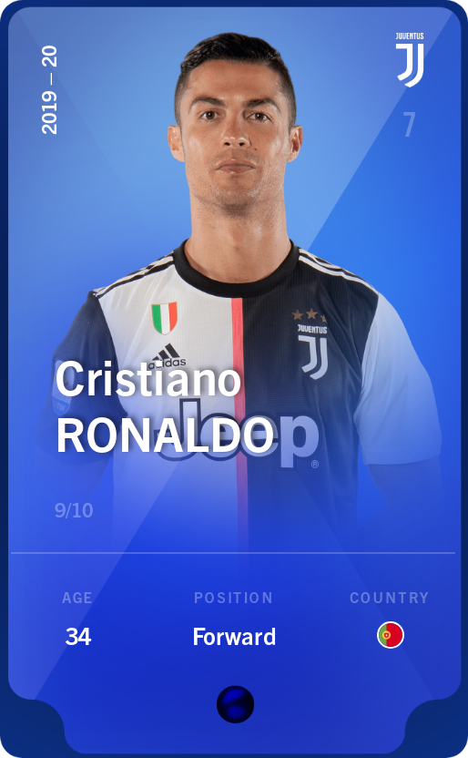 Sorare - Sorare Official - Cristiano Ronaldo 2019-20 • Super Rare 9/10 - NFT # 35440646583171113227996722587422906412313639584353363584246332130105960434297