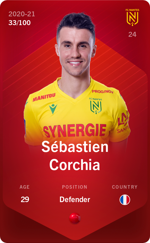 Sorare - Sorare Official - Sébastien Corchia 2020-21 • Rare 33/100 - NFT # 29583750574586615019408639051674595513107496367359720068977023224339537185225
