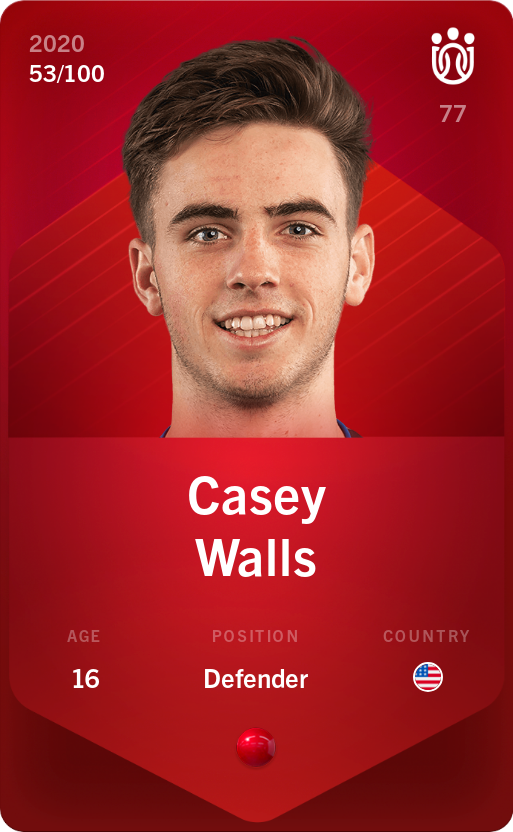 Sorare - Sorare Official - Casey Walls 2020-21 • Rare 53/100 - NFT # 10584948749032090468598344826964345979804843266193245388492386118647499644390