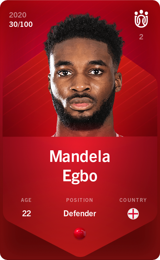 Sorare - Sorare Official - Mandela Egbo 2020-21 • Rare 30/100 - NFT # 40600426738988777897136548448862262315981450591138340995967477831300259098062