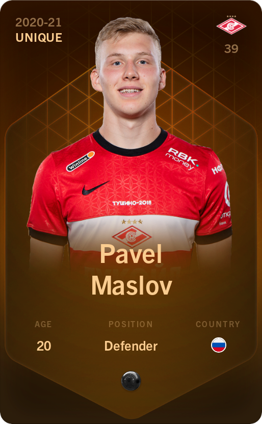 Sorare - Sorare Official - Pavel Maslov 2020-21 • Unique - NFT # 16341906472176959551652691220402090367533924524714983078738961705280331693279