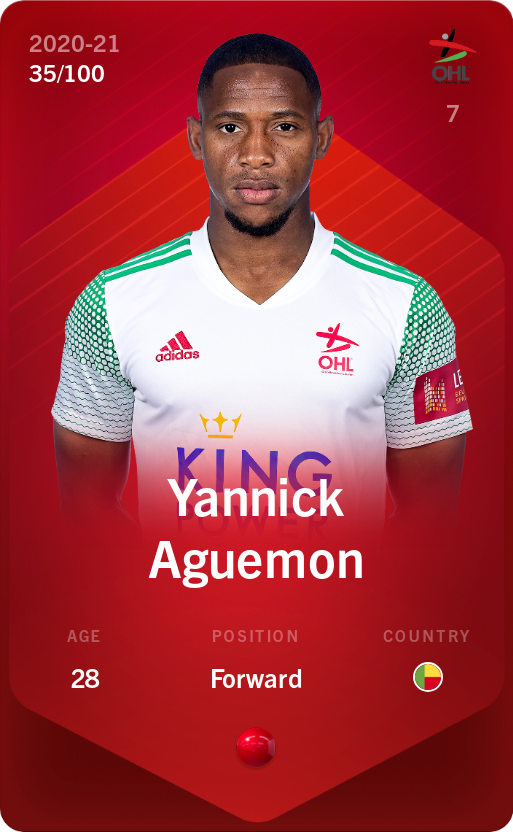 Sorare - Sorare Official - Yannick Aguemon 2020-21 • Rare 35/100 - NFT # 60048366410221928583082677247137845922180070757005106476615547589563113709807