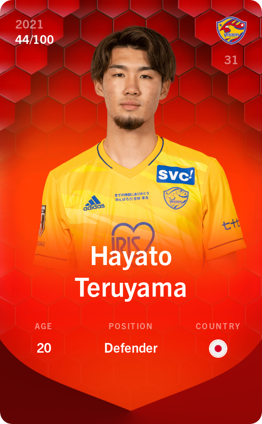 Sorare - Sorare Official - Hayato Teruyama 2021-22 • Rare 44/100 - NFT # 64606512109496296261277536134307907226311653235697667311580453853031544019697