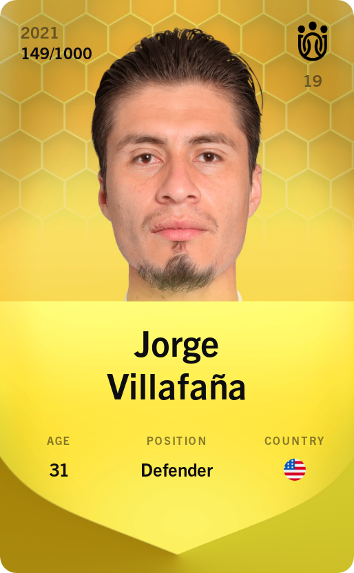 Sorare - Sorare Official - Jorge Villafaña 2021-22 • Limited 149/1000 - NFT # 108811966709996092007079293026437516509997636505923152290549731197805046957536