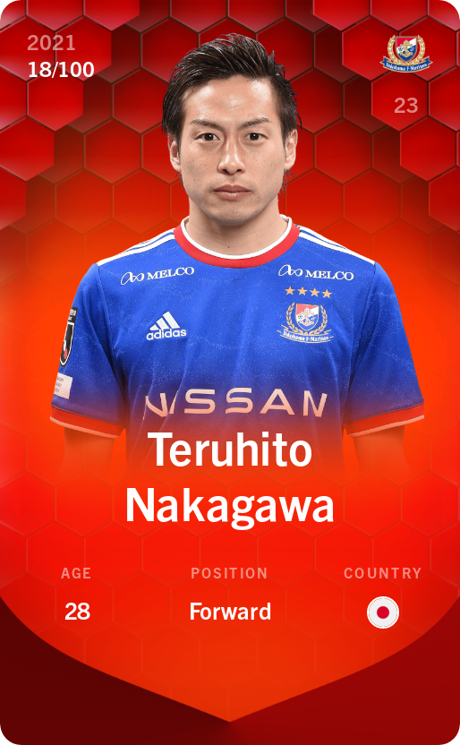 Sorare - Sorare Official - Teruhito Nakagawa 2021-22 • Rare 18/100 - NFT # 108671889093371222556567132618108596863155508216210165865461872378601680309859