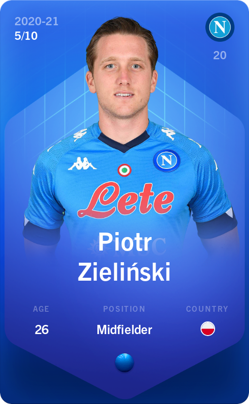 Sorare - Sorare Official - Piotr Zieliński 2020-21 • Super Rare 5/10 - NFT # 85531826346236877136200680243705205991146274950781371136242849468116878724685