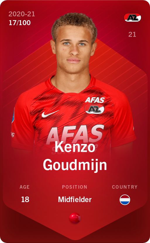 Sorare - Sorare Official - Kenzo Goudmijn 2020-21 • Rare 17/100 - NFT # 47722473020477644380549075733955922982249307677329332715845302634386036754161