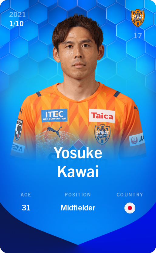 Sorare - Sorare Official - Yosuke Kawai 2021-22 • Super Rare 1/10 - NFT # 29994891991650234559087687530933769244382749700794926998359273165684592723001
