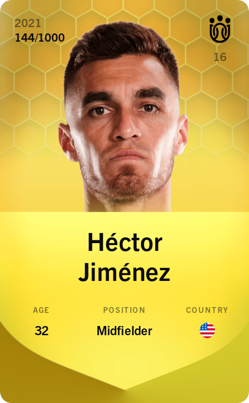 Sorare - Sorare Official - Héctor Jiménez 2021-22 • Limited 144/1000 - NFT # 92024667692305300624759704407933870856324019158137299349703003081013697596369