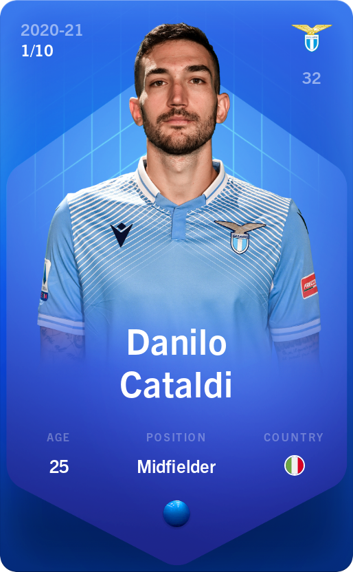 Sorare - Sorare Official - Danilo Cataldi 2020-21 • Super Rare 1/10 - NFT # 83599863654191110910834461084552416442042509664713310109041203063066518771264