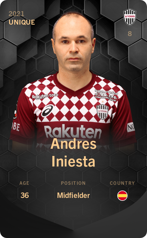 Sorare - Sorare Official - Andres Iniesta 2021-22 • Unique - NFT # 89379515480078869540310441503437685391418093248252689648602247810218450527015