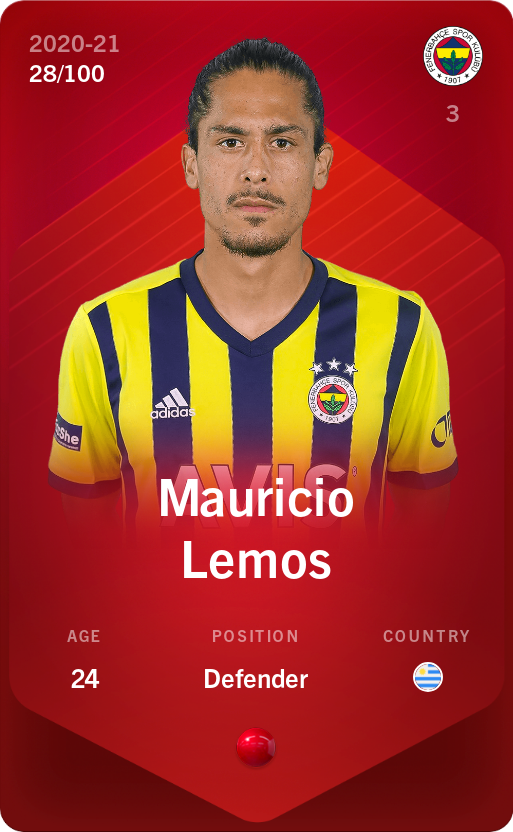 Sorare - Sorare Official - Mauricio Lemos 2020-21 • Rare 28/100 - NFT # 103346923575652321140609709916851579983627028587900370072414965438275905268241